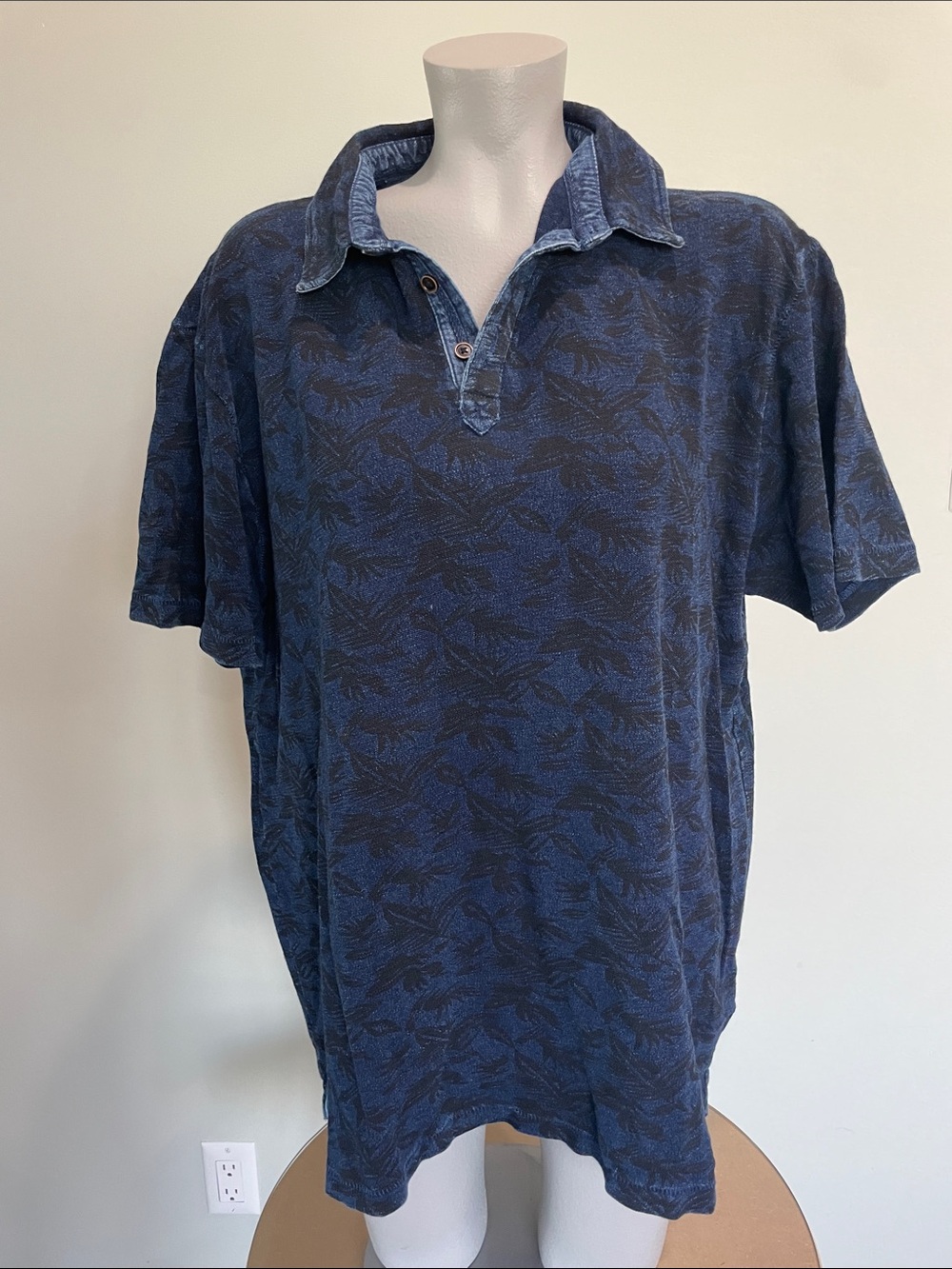 Men’s Lucky Brand Navy/Indigo Patterned Polo